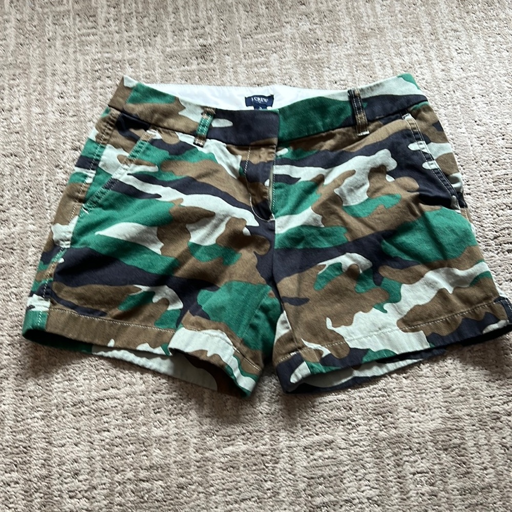 J. Crew camo shorts